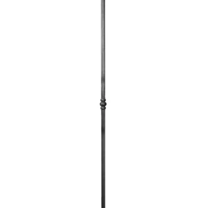 Barreau en fer forgé, profil carré lisse, différentes dimensions et pointes de lance