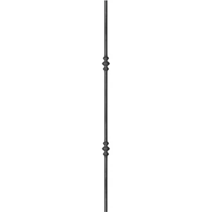 Barreau en fer forgé, profil rond lisse, différentes dimensions et pointes de lance