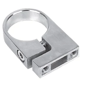 Bride d&#039;ancrage pour poteau rond, inox (AISI 304), différentes dimensions