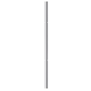 Poteau inox, tube rond, pré-percé pour pince à verre, avec 4 trous M8 180° (AISI 304), différentes dimensions