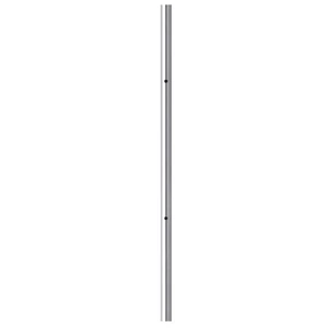 Poteau inox, tube rond, pré-percé pour pince à verre, 4 trous M8, 135° (AISI 304), différentes dimensions