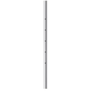Poteau inox, tube rond, pré-percé pour support de traverse, avec 5 trous M6 (AISI 304), différentes dimensions