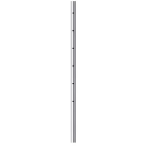 Poteau inox, tube rond, pré-percé pour support de barre traversante, avec 6+6 trous M6 180° (AISI 304), différentes dimensions