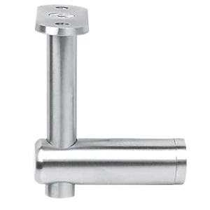 Support de main courante pour tube carré, à fixer sur tube carré, réglable en hauteur, inox (AISI 304)