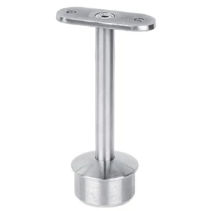 Support de main courante pour tube carré, pour tube rond, inox (AISI 304), différentes dimensions