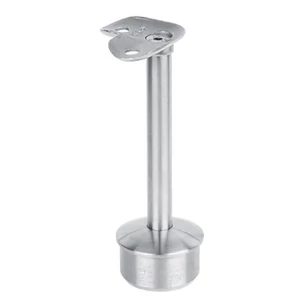 Support de main courante rond, pour tube rond, avec plaque de support 90°, inox (AISI 304), différentes dimensions
