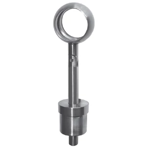 Support de main courante rond, pour tube rond, articulé, réglable en hauteur, inox (AISI 304), différentes dimensions