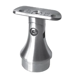 Support de main courante rond, pour tube rond, articulé, inox (AISI 304), différentes dimensions