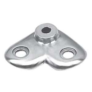 Plaque de support 90° pour tube rond, inox (AISI 304), différentes dimensions