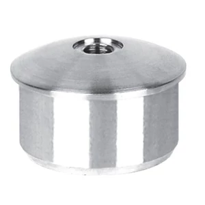 Embout bombé pour tube rond avec filetage M8, inox (AISI 304), différentes dimensions