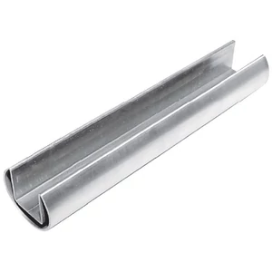 Tube rond à rainure avec insert en caoutchouc, inox (AISI 304), différentes tailles