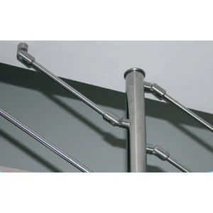 Support de barre orientable à fixer sur tube rond ou carré, inox (AISI 304), différentes dimensions