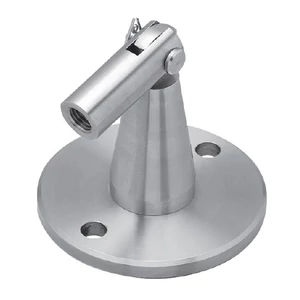 Support de tirant, pour montage mural, rond, inox (AISI 304)