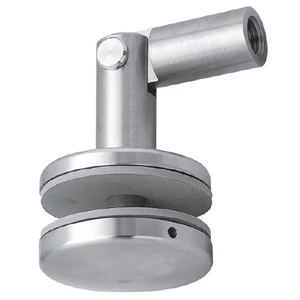 Fixation panneau de verre, fixable à la tige de traction, inox (AISI 304)