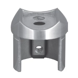 Support de main courante pour tube rond, à fixer sur tubes à rainuré, inox (AISI 304)