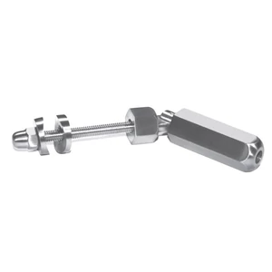 Embout fileté orientable pour câble inox, connexion à tube rond 42,4 mm, inox (AISI 316), différentes dimensions