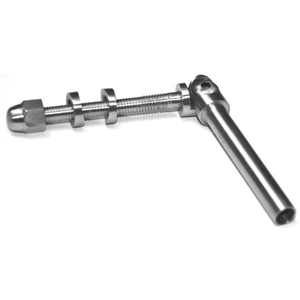 Embout fileté orientable pour câble inox, connexion à tube rond 42,4 mm, inox (AISI 316), différentes dimensions