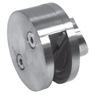 Pince à verre rond à fixer sur tube rond, inox (AISI 316)