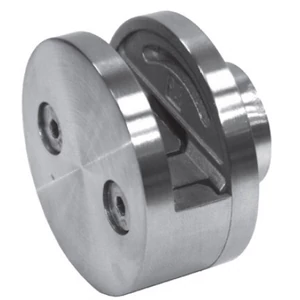 Pince à verre rond à fixer sur plat, inox (AISI 316)