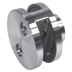 Pince à verre rond à fixer sur plat, inox (AISI 316)