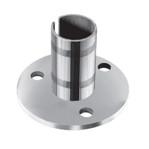 Platine murale, inox (AISI 316), poli miroir