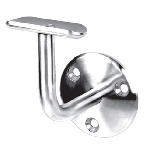 Support de main courante pour tube rond, inox (AISI 316), poli miroir