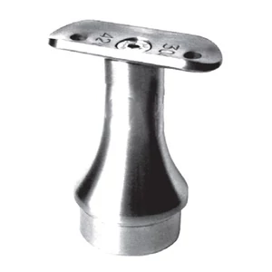 Support de main courante rond, pour tube rond, inox (AISI 316), différentes dimensions