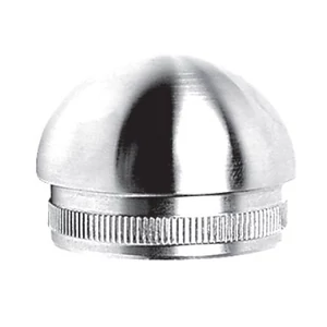 Embout demi-sphérique pour tube rond, inox (AISI 316), poli miroir