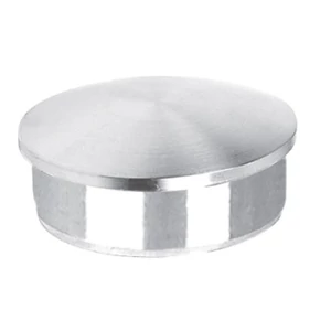 Embout bombé pour tube rond (Zamac, effet inox)