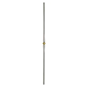 Barreau inox (AISI 304) avec manchon décoratif en laiton, différentes épaisseurs de matériau