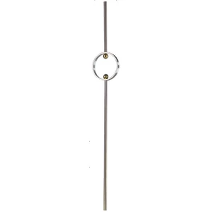 Barreau inox (AISI 304) avec décor en laiton, différentes épaisseurs de matériau