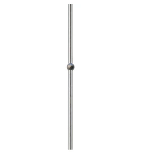 Poteau inox (AISI 304) avec boule (Ø60mm), différentes épaisseurs de matériau