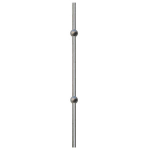 Poteau inox (AISI 304) avec boule (Ø60mm), différentes épaisseurs de matériau