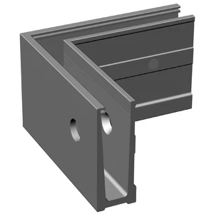Elément d&#039;angle pour profil de sol en aluminium, fixation latérale