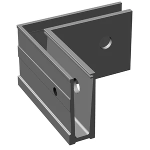 Elément d&#039;angle pour profil de sol en aluminium, fixation latérale