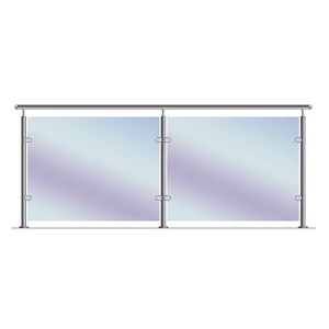 Garde-corps en verre inox