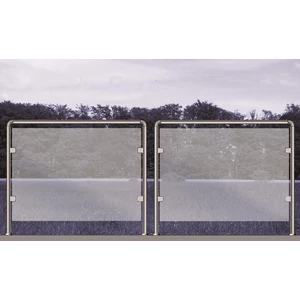 Garde-corps en verre inox en tube rond
