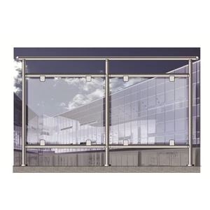 Garde-corps en verre inox