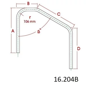 Tube coude à angle - production sur demande, inox (AISI 304)