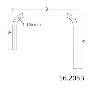 Tube coude à angle - production sur demande, inox (AISI 304)