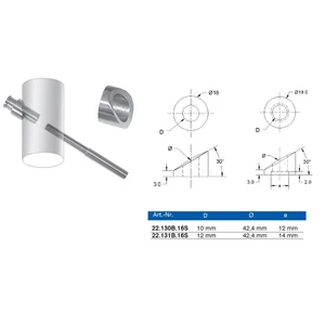 Anneau pour support de câble, à utiliser avec tube rond, inox (AISI 316), différentes dimensions