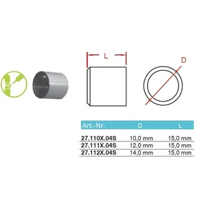 Embout pour barre, inox (AISI 304), différentes dimensions