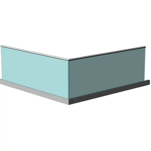 Garde-corps tout en verre avec main courante inox