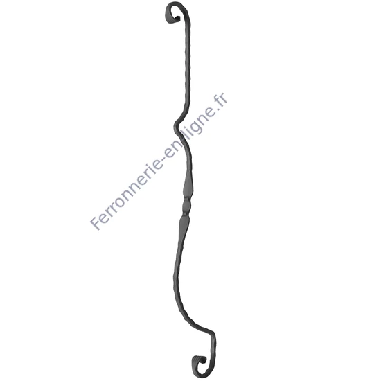 accessoire de ferronnerie, barreau en fer forgé