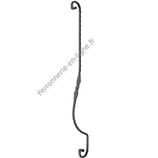 accessoire de ferronnerie, barreau en fer forgé