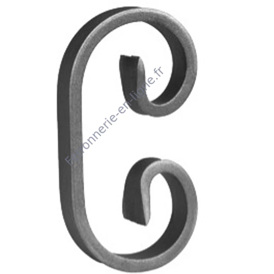 accessoire de ferronnerie, volute en fer forgé