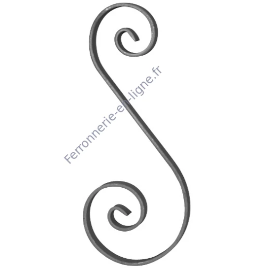 accessoire de ferronnerie, volute en fer forgé