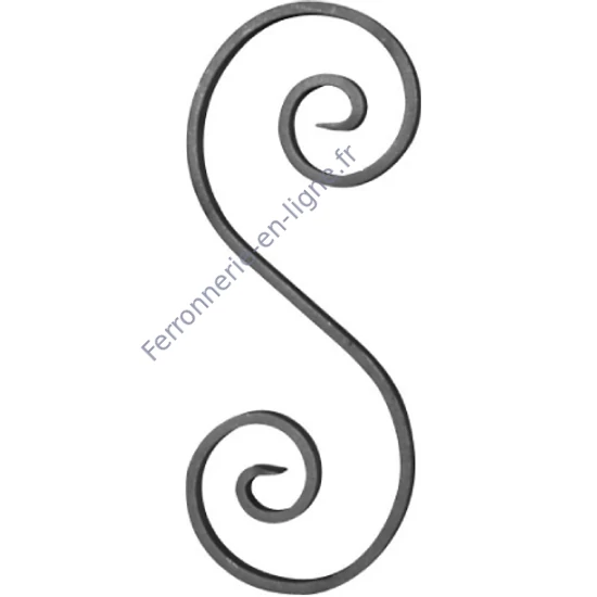 accessoire de ferronnerie, volute en fer forgé