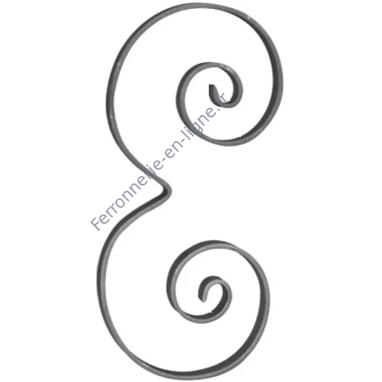accessoire de ferronnerie, volute en fer forgé