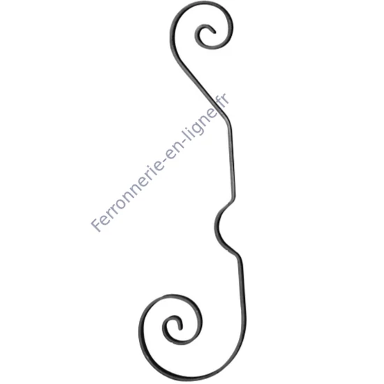 accessoire de ferronnerie, volute en fer forgé